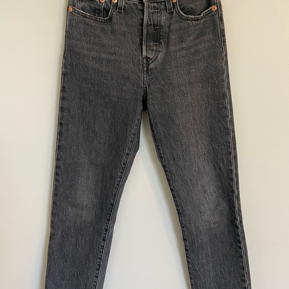 Levi's Wedgie Straight Gray Denim Jeans